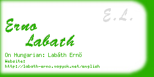 erno labath business card