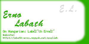 erno labath business card